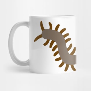 Earthworm Centipede Emoticon Mug